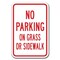 Signmission No Parking On Grass Or Sidewalk 12inx18in Heavy Gauge Aluminums, A-1218 Keep Off Grass - NoPSw A-1218 Keep Off Grass - NoPSw - alternate 1